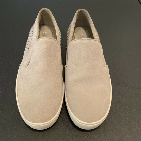 Michael Kors Gray Suede Slip On Shoes Casual Loafers Braided Womens Size 7M EUC - Picture 3 of 9